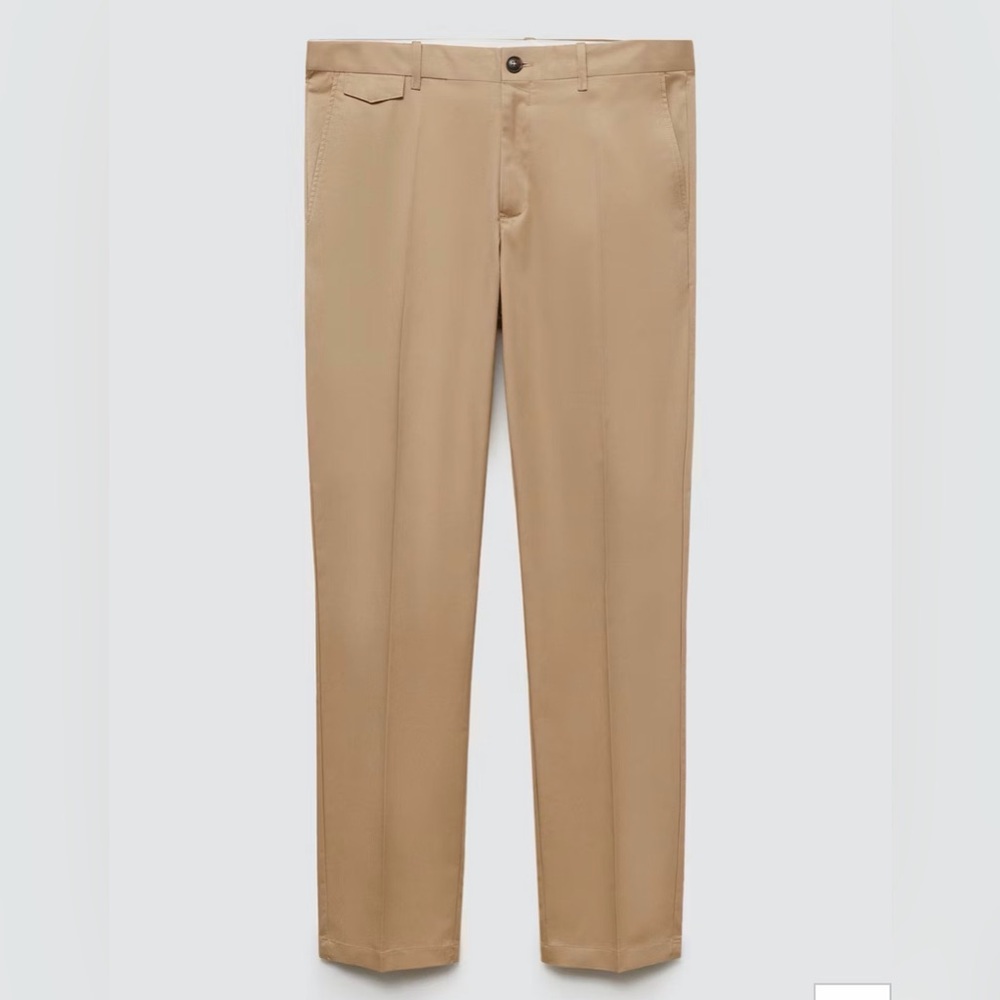 Mango Tailored Pants Sand 34 NWT Zara Uniqlo Style Smart Casual Minimal